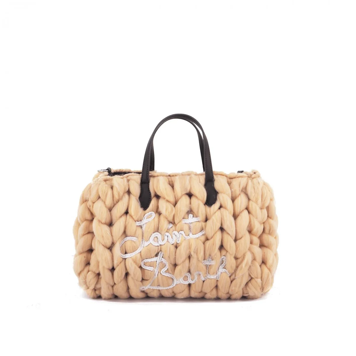 Borsa Vivian W S in Tessuto Intrecciato, Marrone