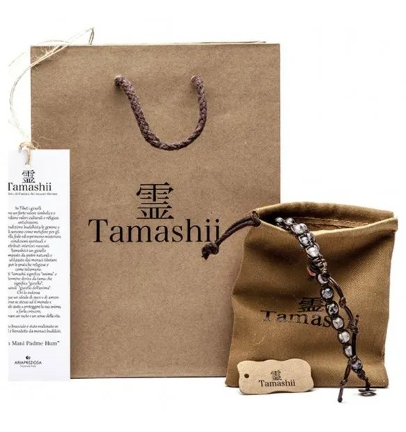 Bracciale Tamashii agata blu chiara striata bhs900-84