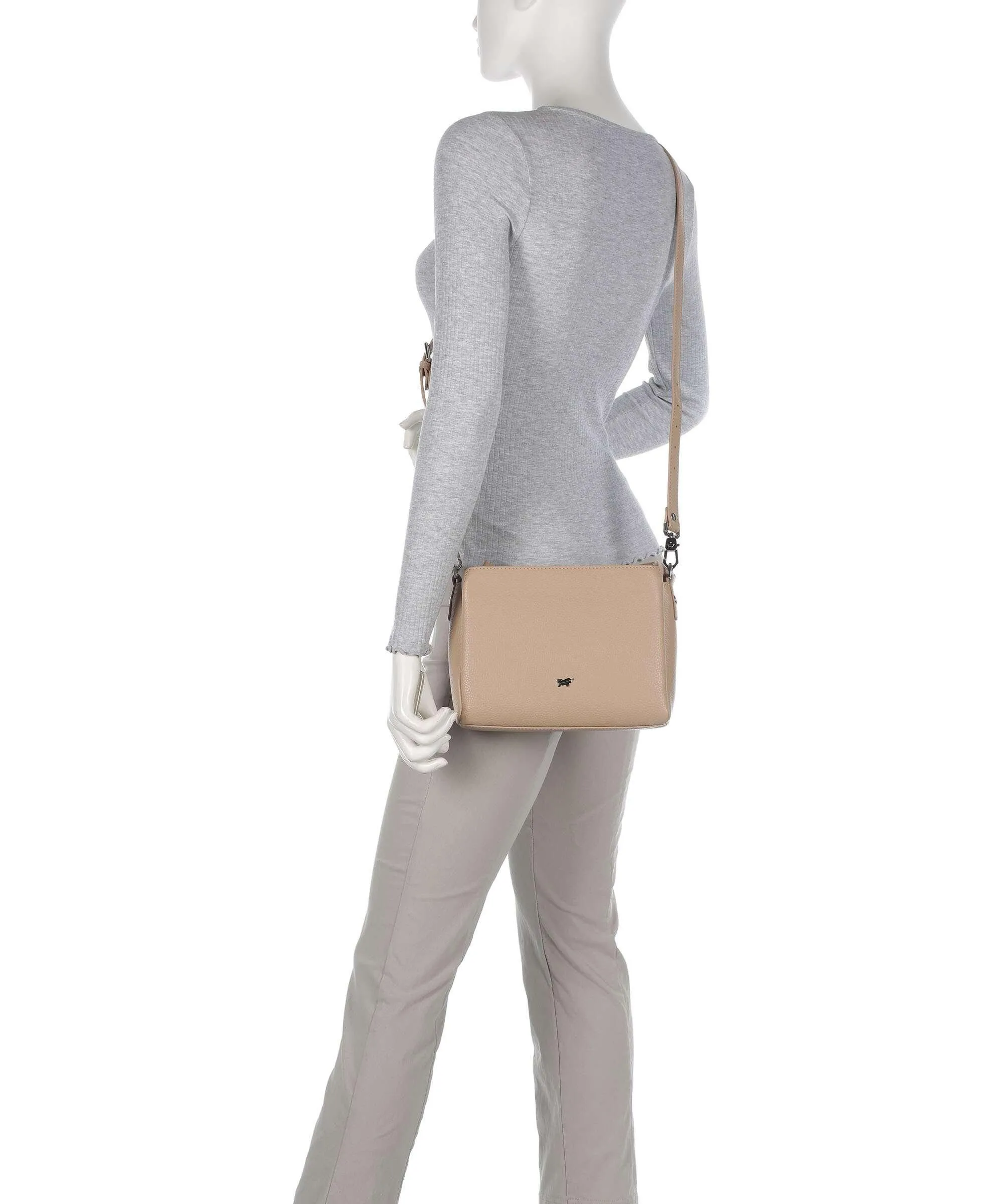  Braun Büffel Hanna Borsa a tracolla pelle di vacchetta grana beige  