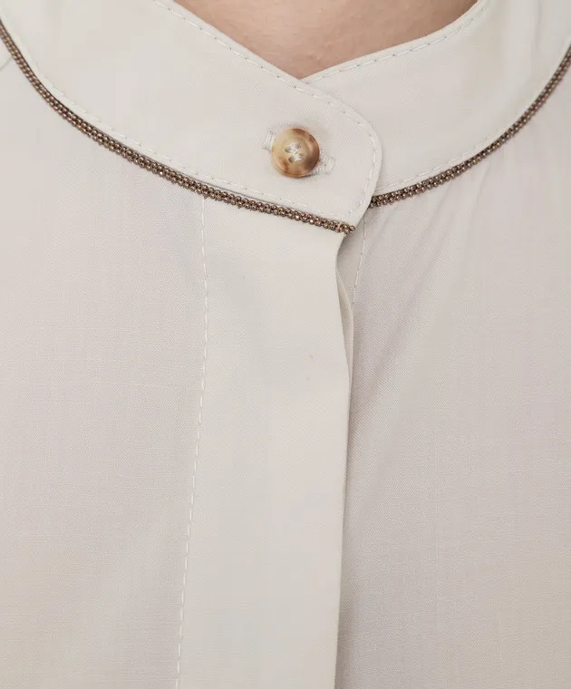 Brunello Cucinelli Abito in lana beige chiaro MP163A4622