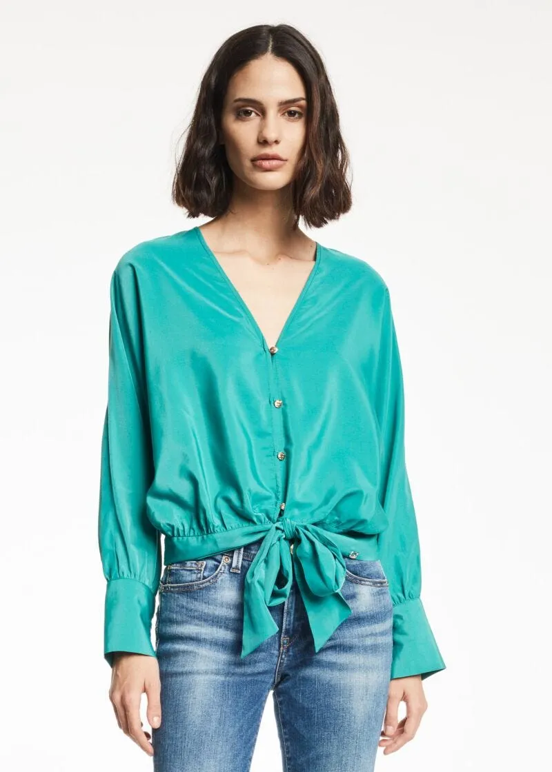 Camicia in tessuto fluido