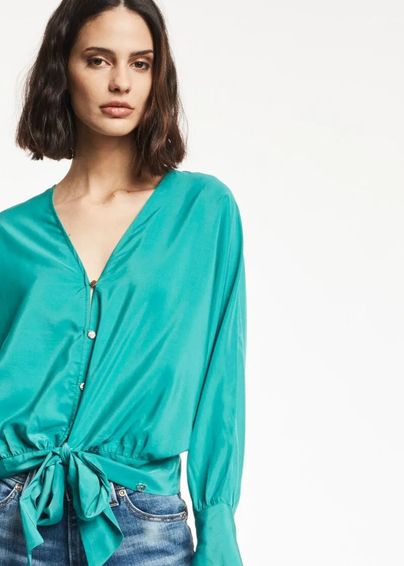 Camicia in tessuto fluido