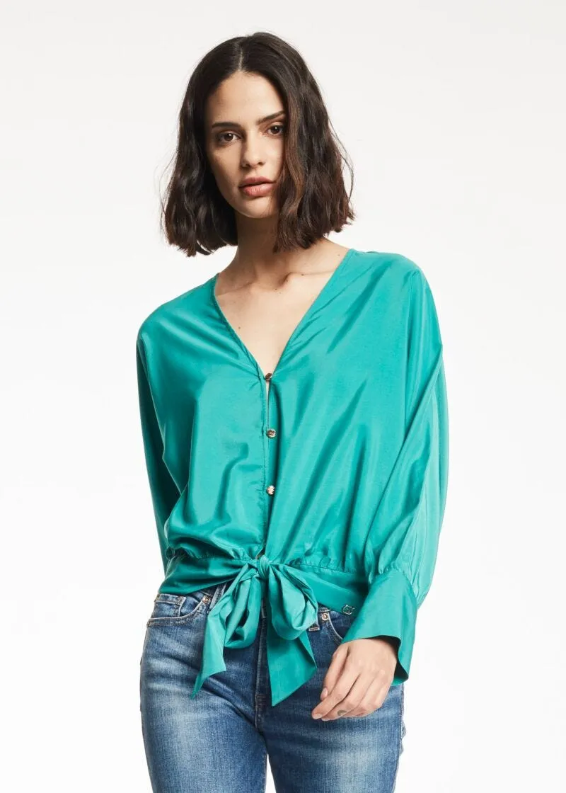 Camicia in tessuto fluido