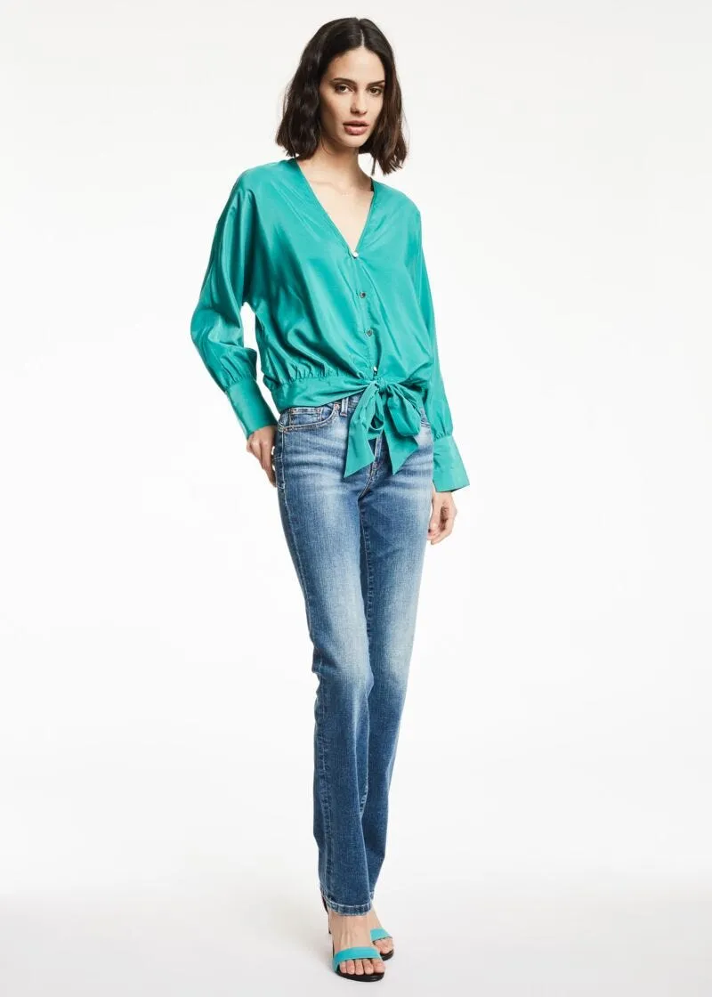 Camicia in tessuto fluido