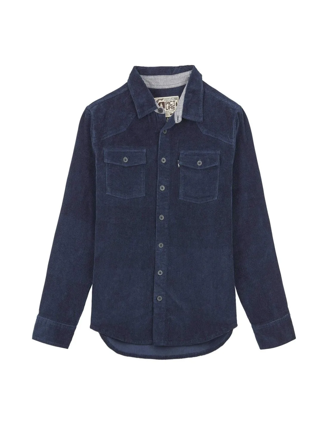 Camicia Picture Organic Graftons Camicia Velluto A Coste Blu Scuro