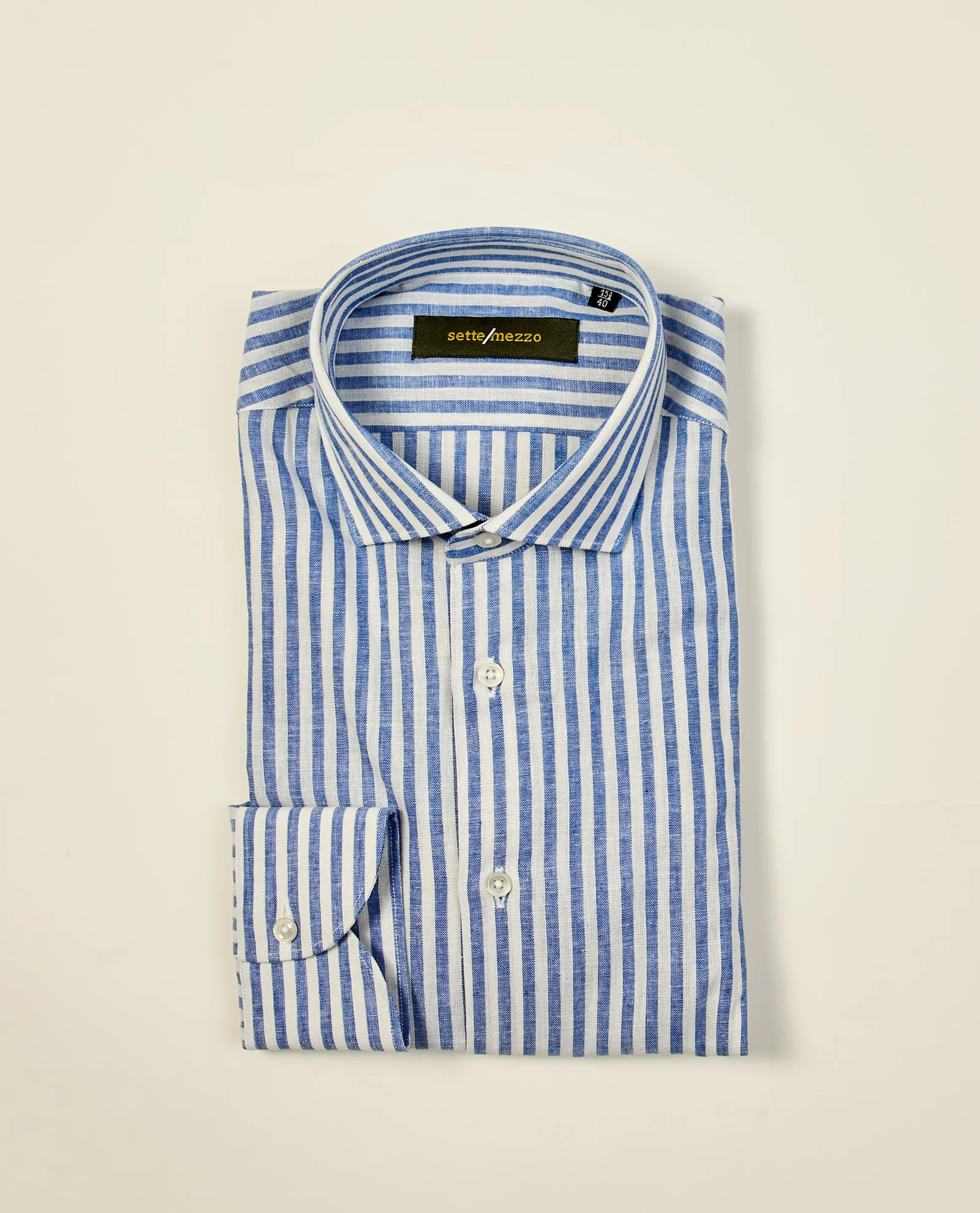 Camicia uomo SetteMezzo in lino con righe