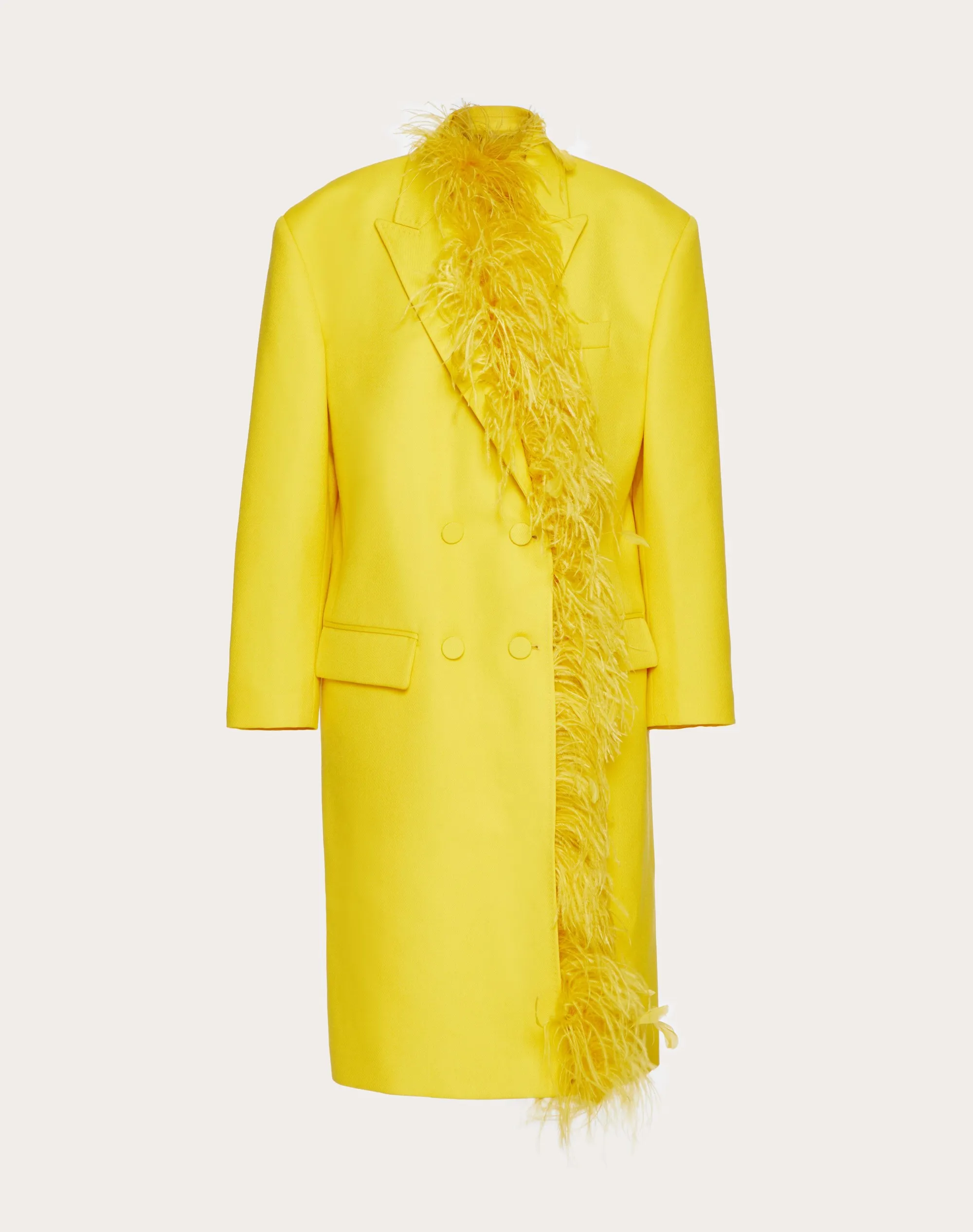 CAPPOTTO IN DRY TAILORING WOOL RICAMATO