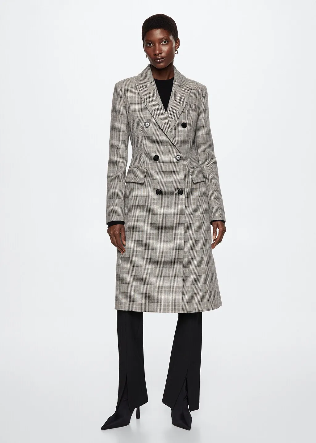 Cappotto quadri doppia abbottonatura