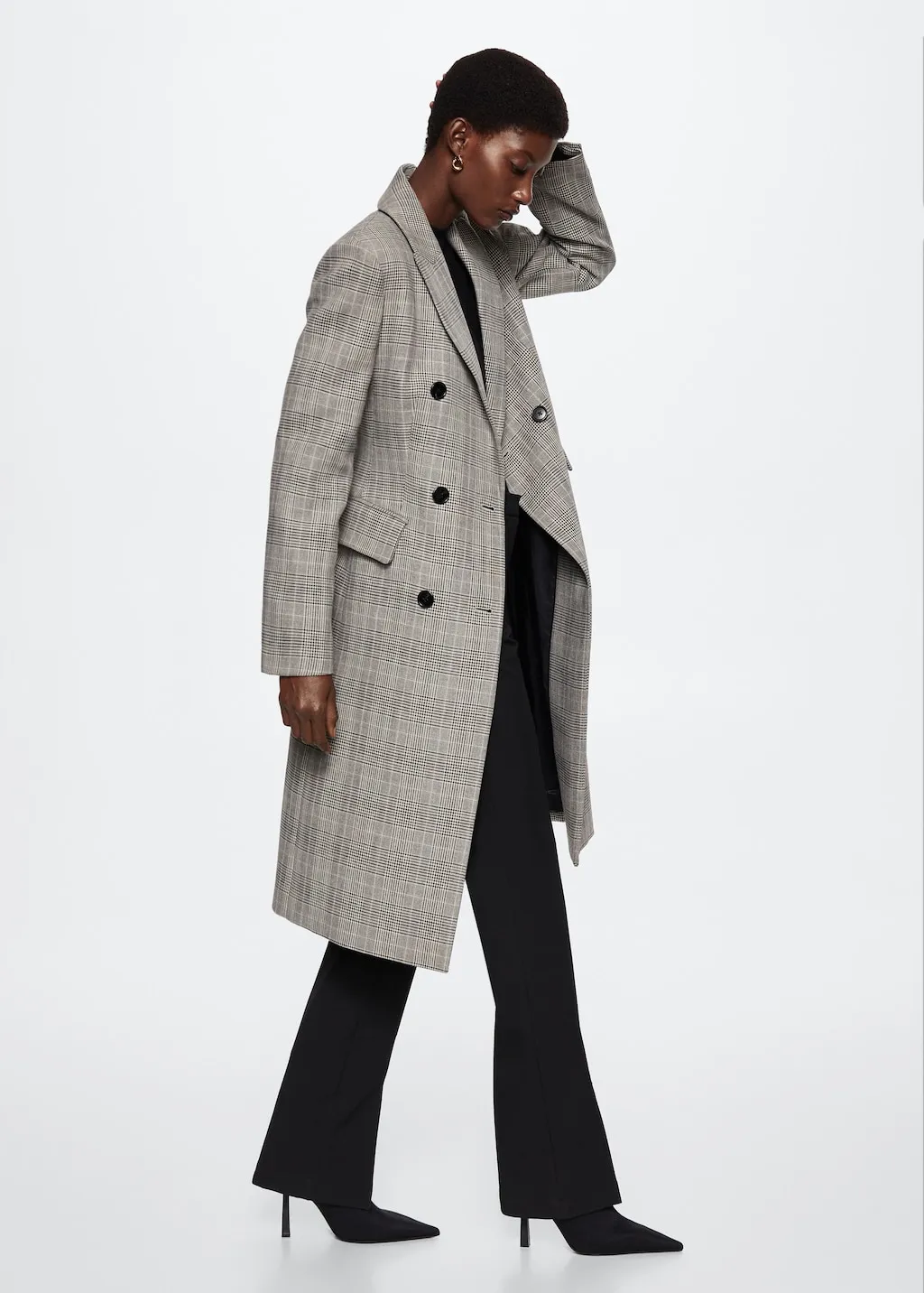 Cappotto quadri doppia abbottonatura