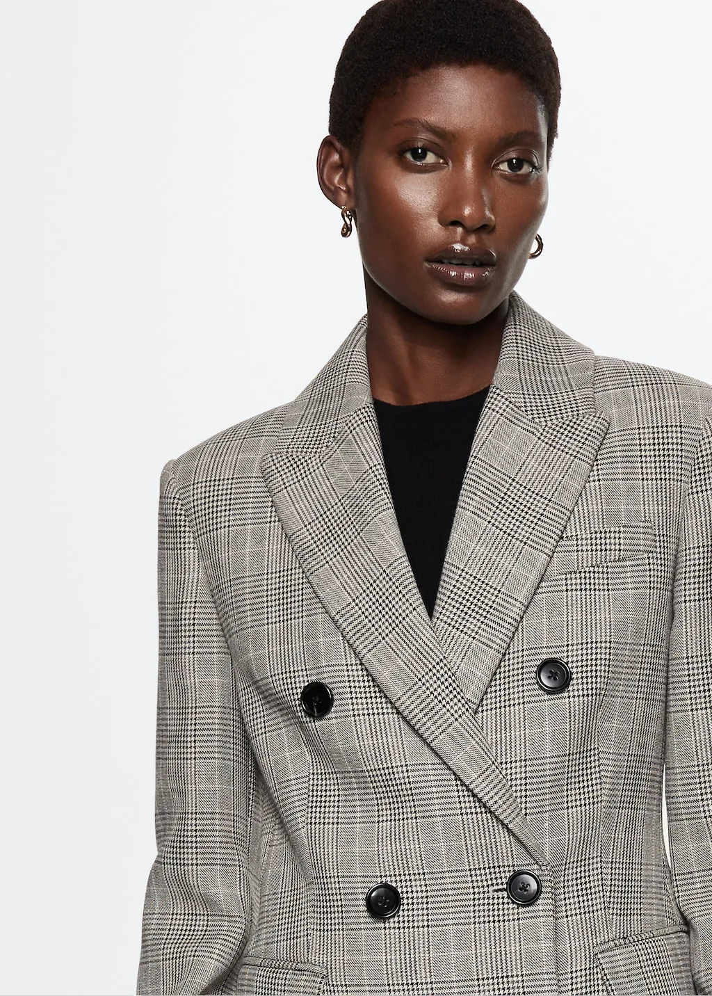 Cappotto quadri doppia abbottonatura