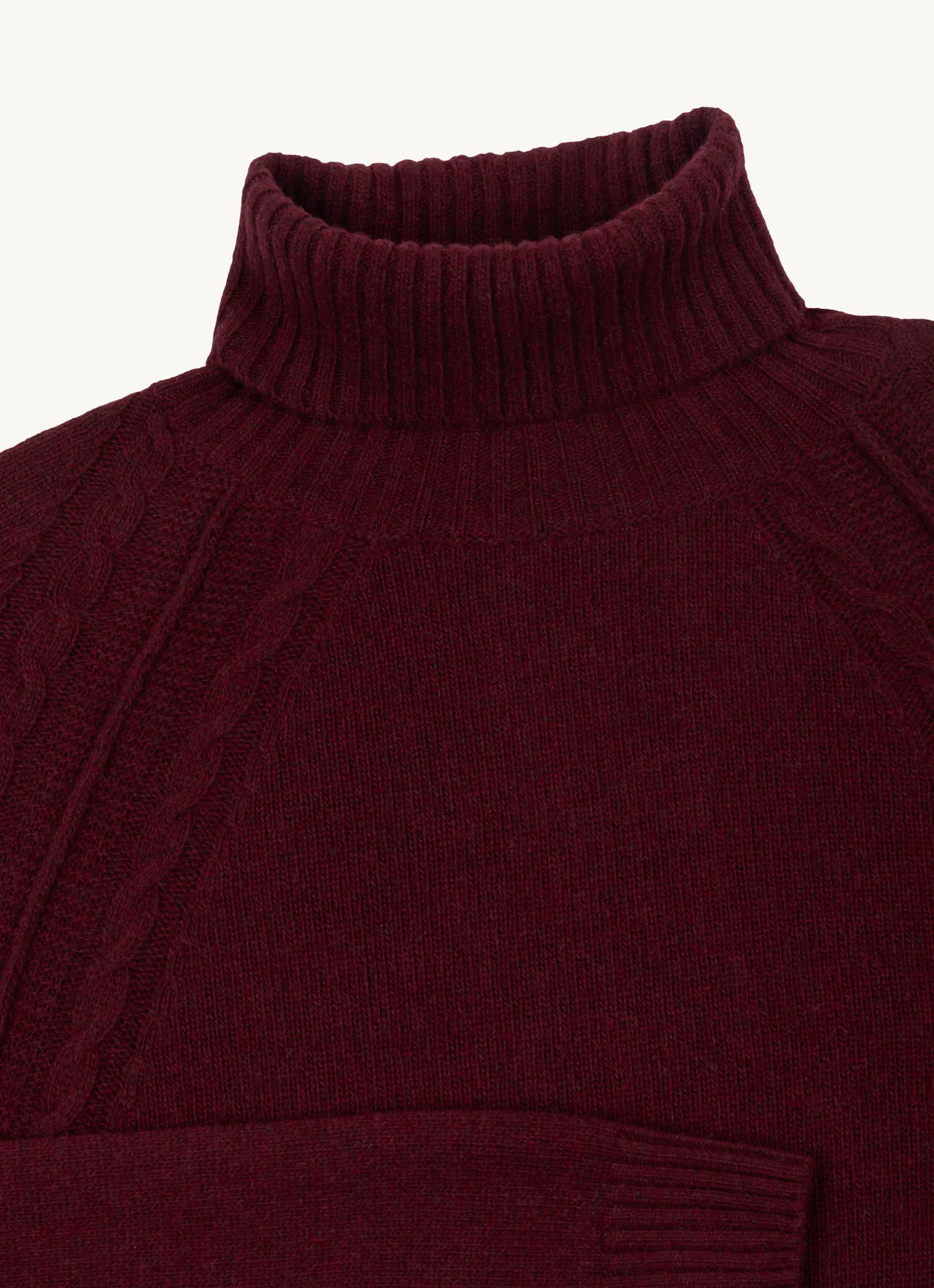 Cashmere-blend polo-neck pullover