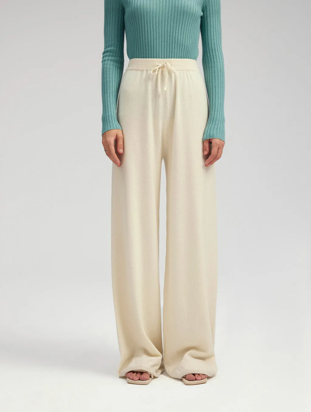 Cashmere Loose Straight Pants