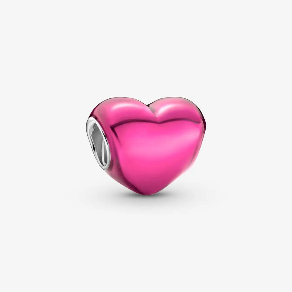Charm Cuore Metallico Rosa - 799291C03