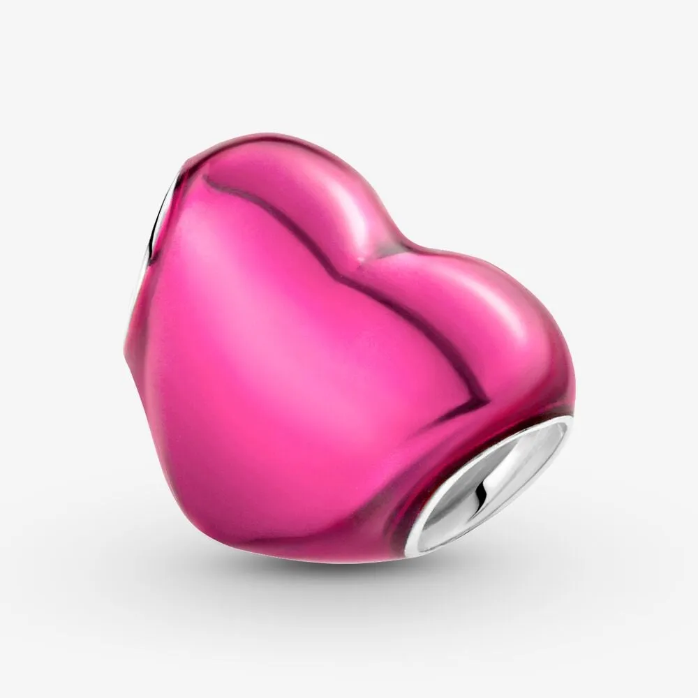 Charm Cuore Metallico Rosa - 799291C03