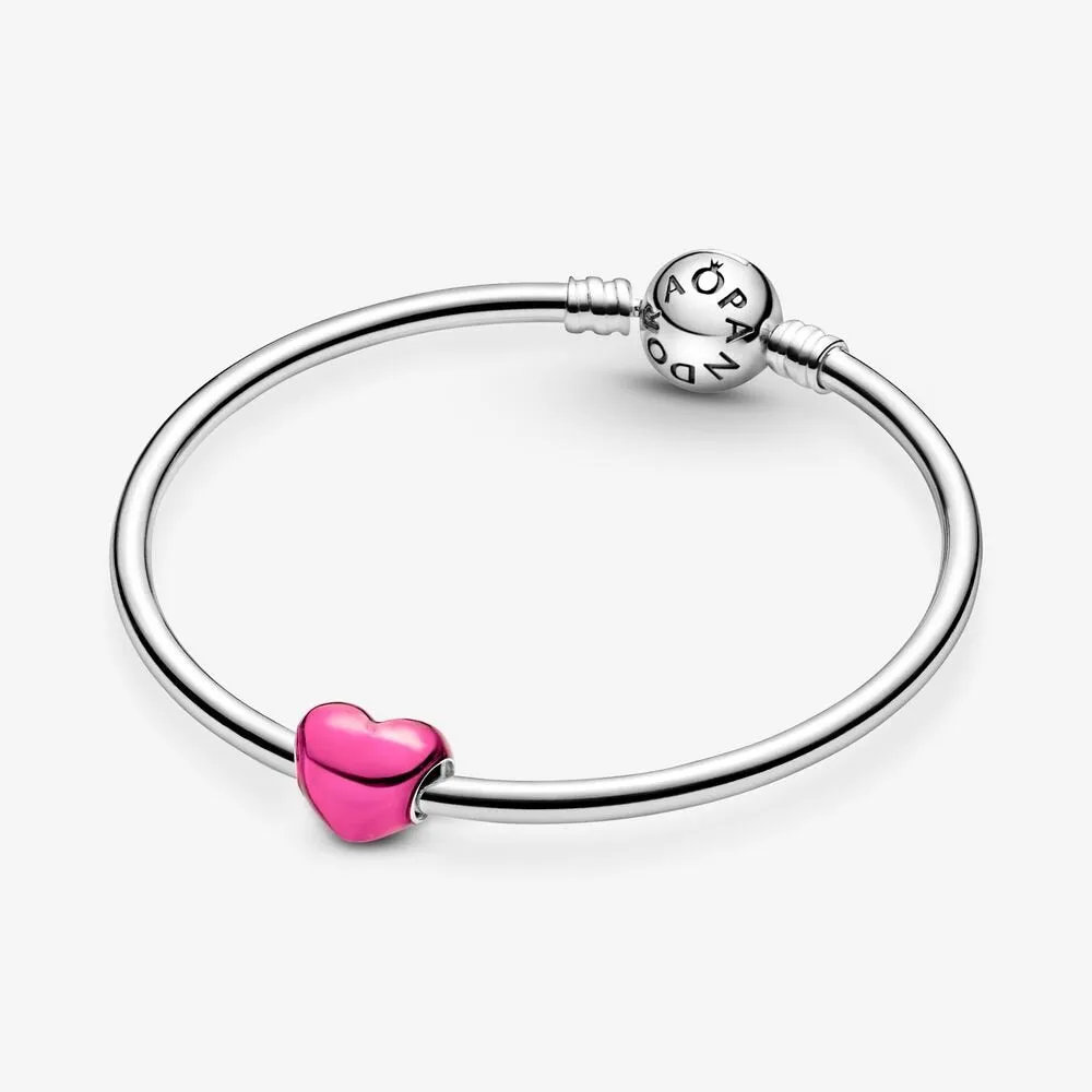 Charm Cuore Metallico Rosa - 799291C03