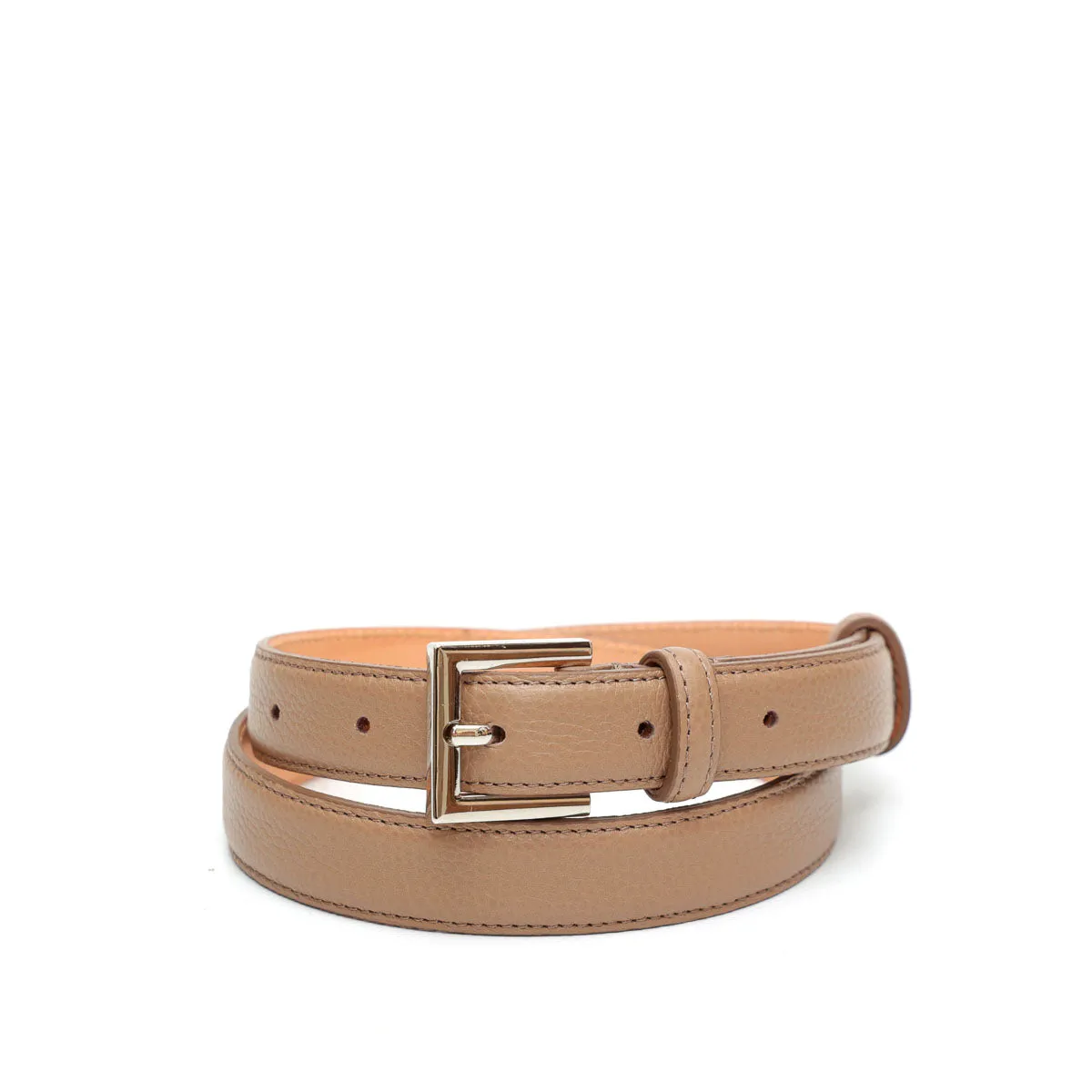 Cintura D in Pelle Taupe