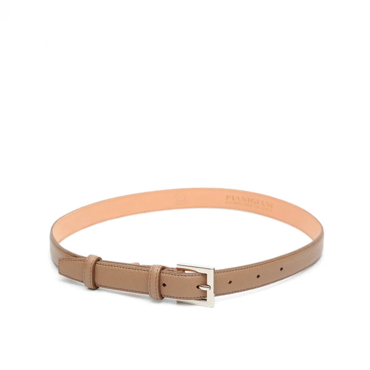 Cintura D in Pelle Taupe