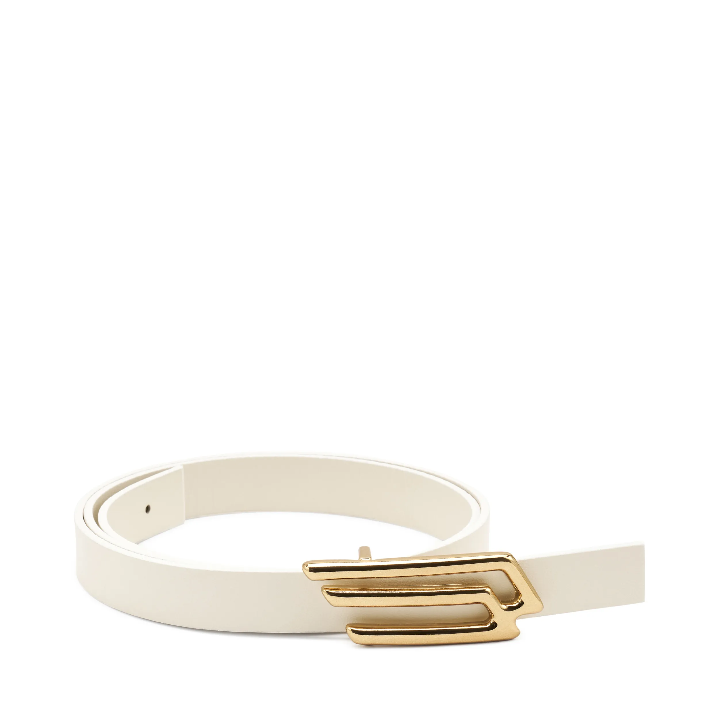 Cintura in pelle con brand detail