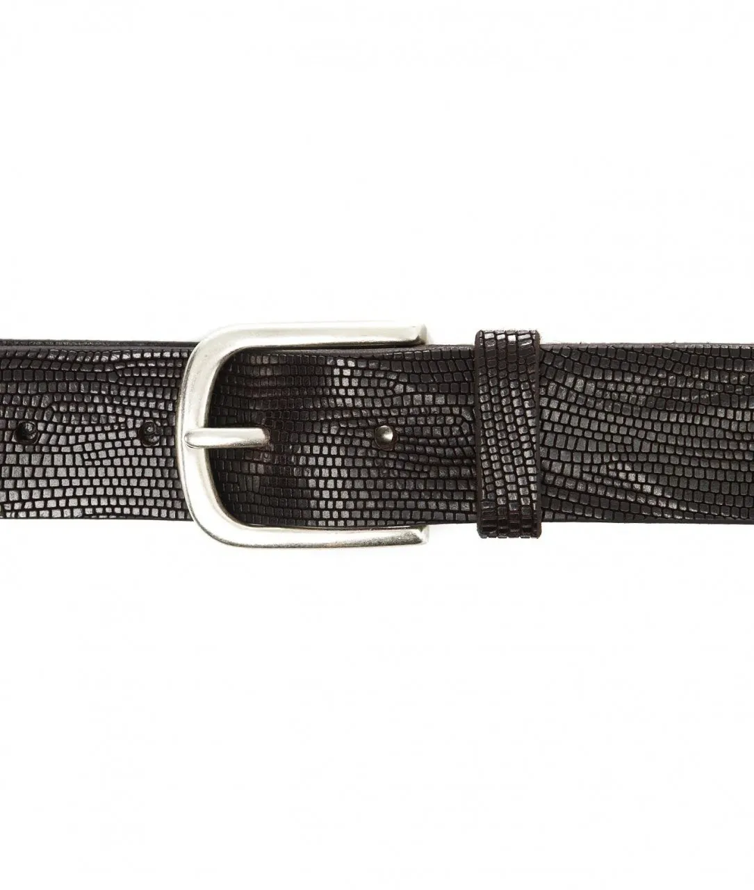 Cintura in pelle marrone scuro marrone scuro