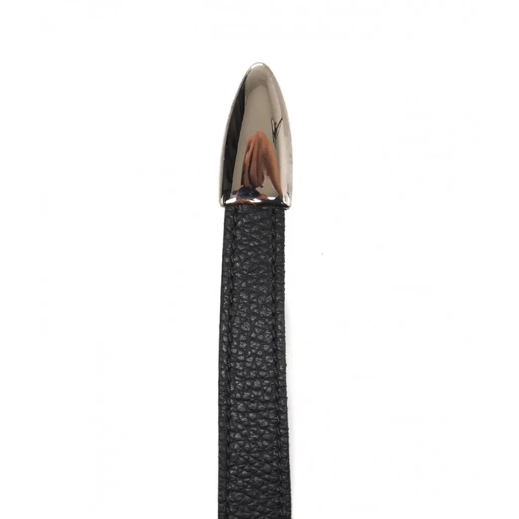 Cintura in pelle martellata nero