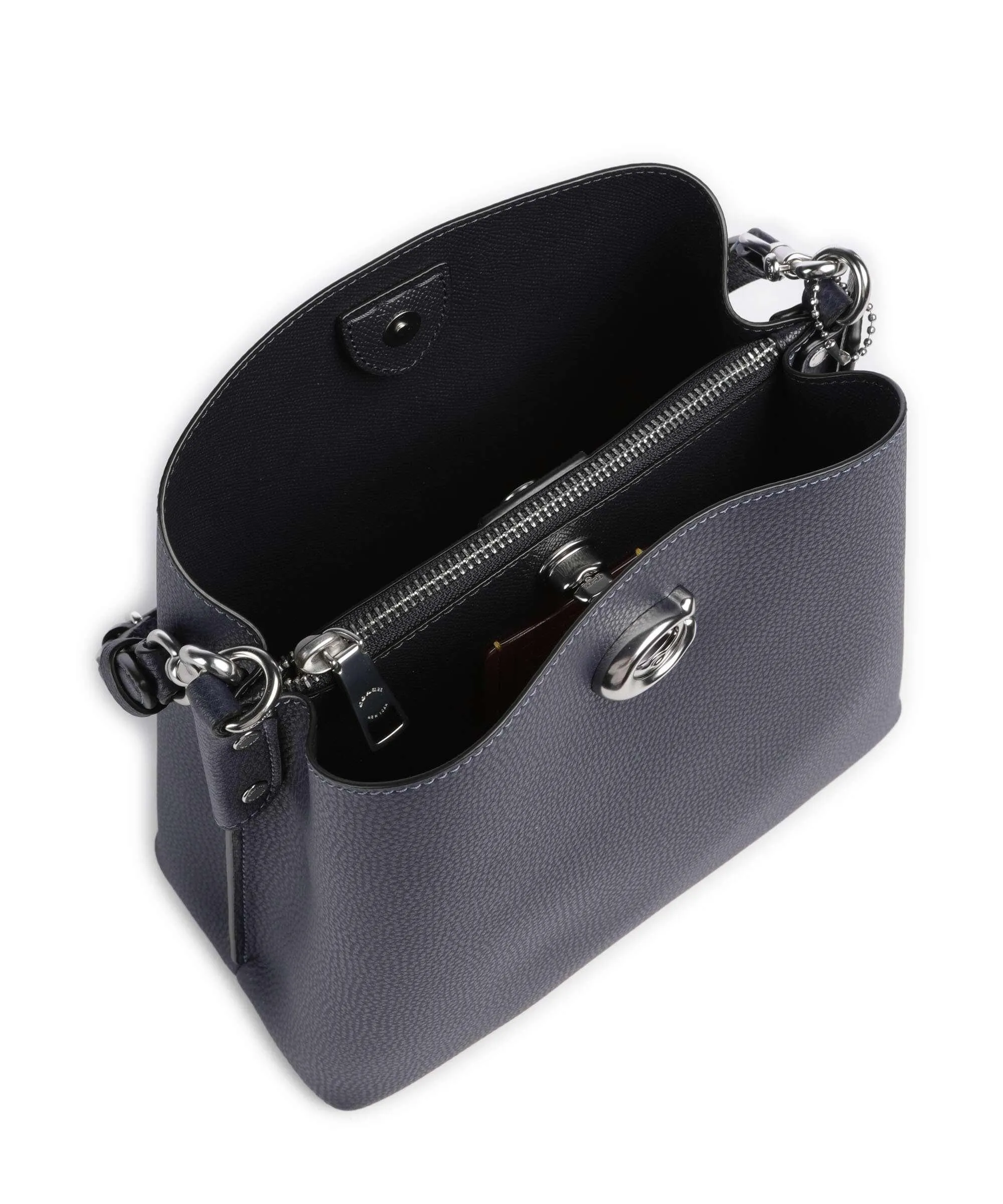  Coach Willow 21 Borsa a spalla pelle navy  