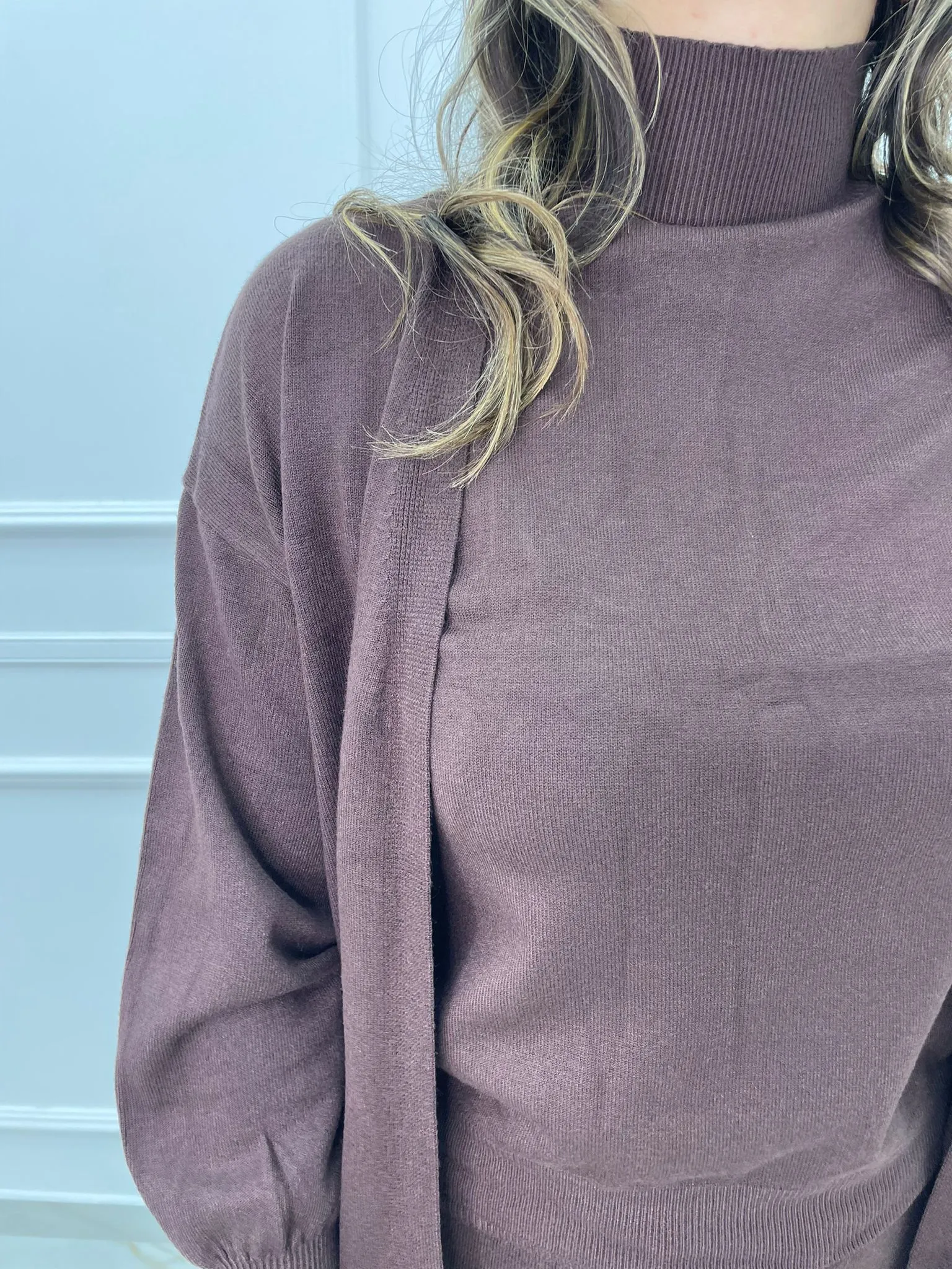 Coordinato 3 pezzi con maglioncino giro manica e cardigan lungo