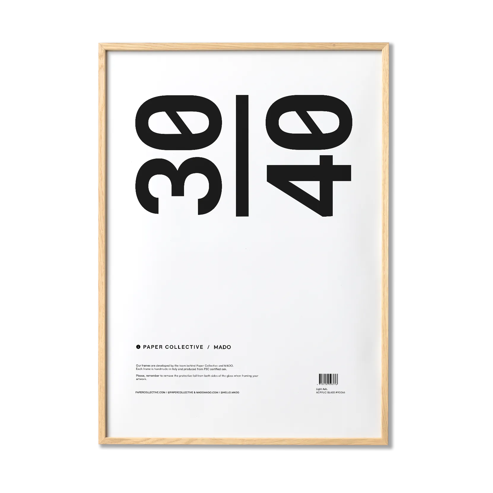 Cornice Paper Collective plexiglas-frassino.ix{font-size:18px}30x40 cm