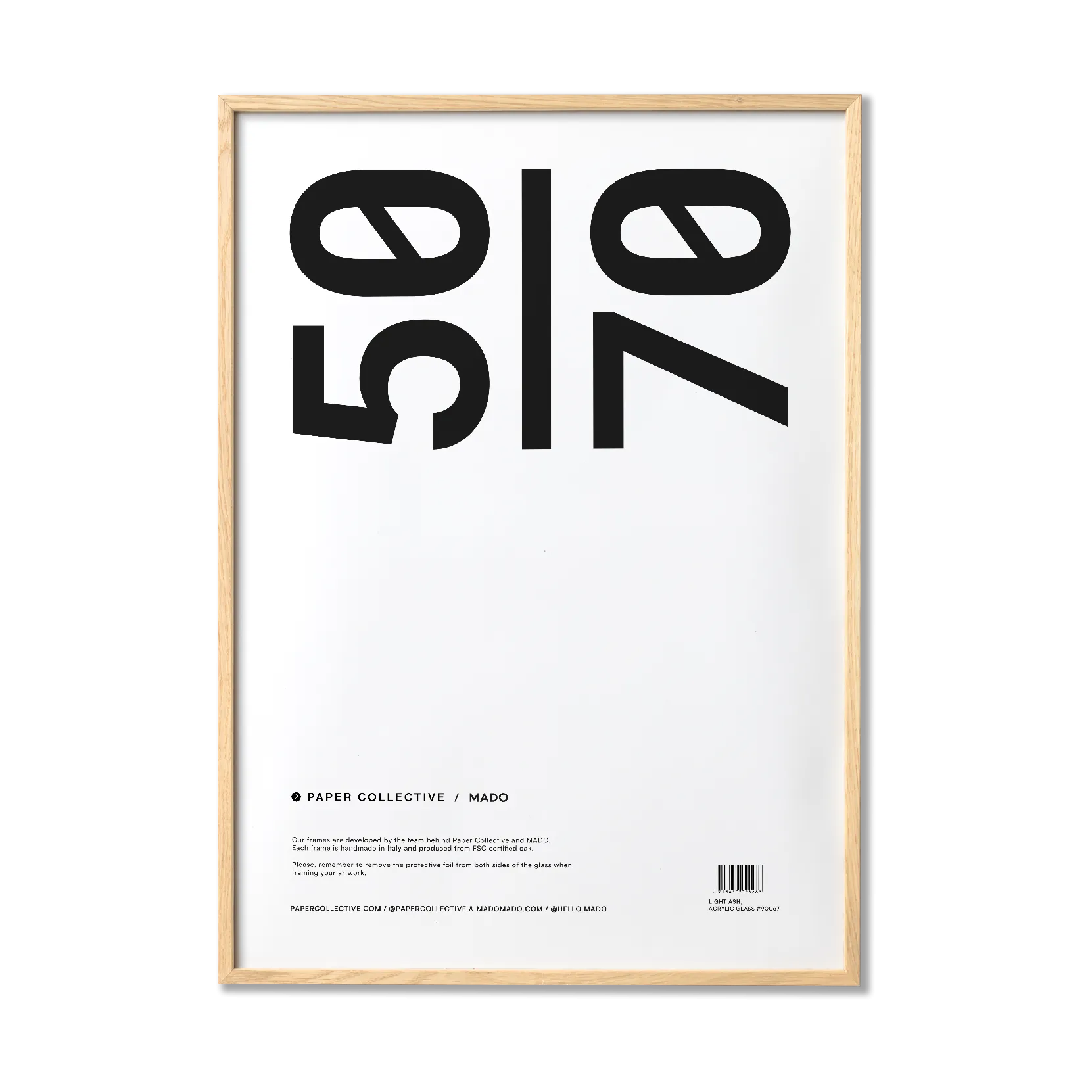 Cornice Paper Collective plexiglas-frassino.ix{font-size:18px}30x40 cm