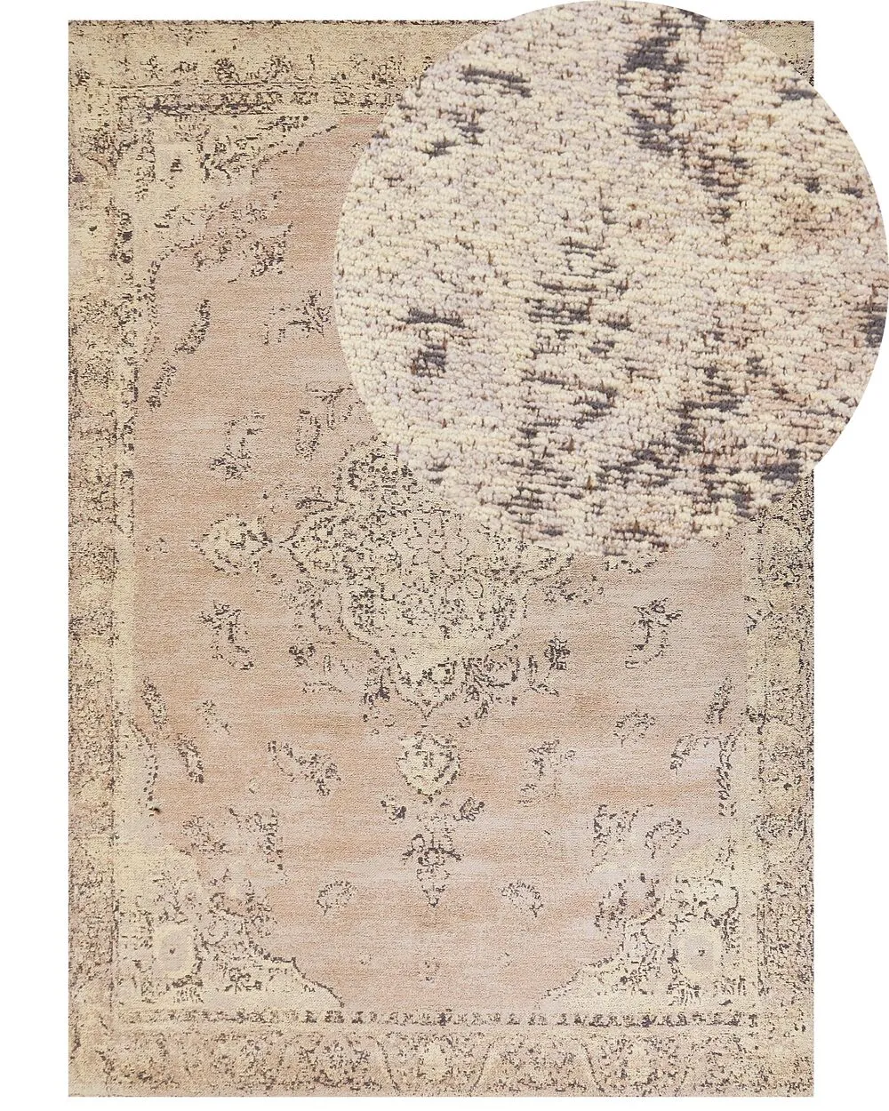 Cotton Area Rug 200 x 300 cm Beige MATARIM