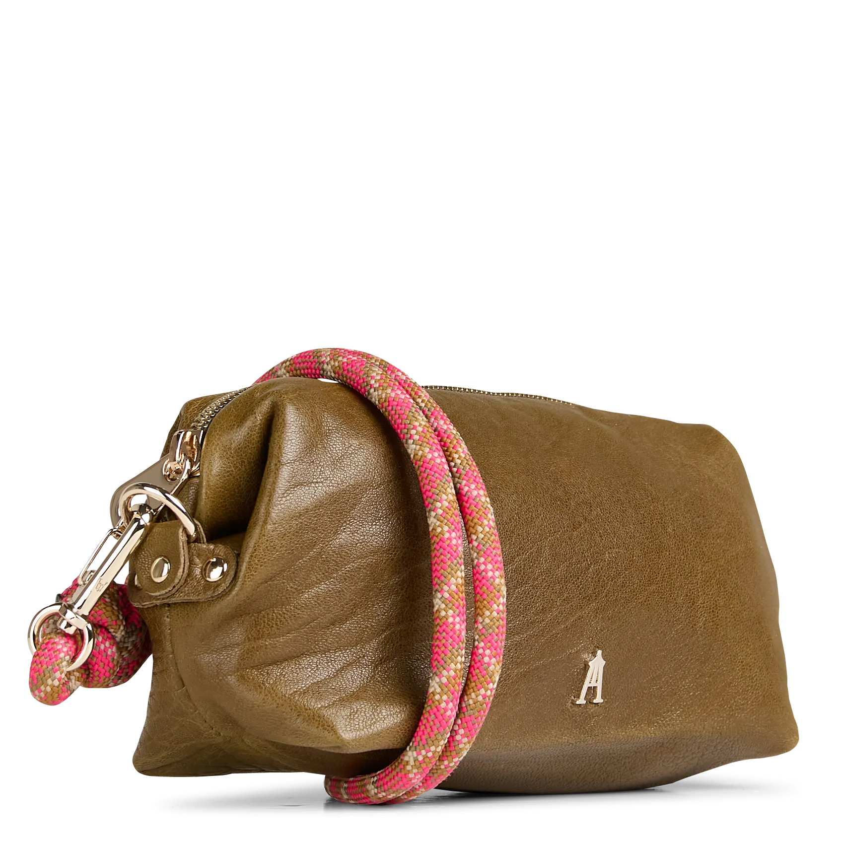  CRAIE   NUAGE - Borsa a tracolla in pelle craquelé | Kaki