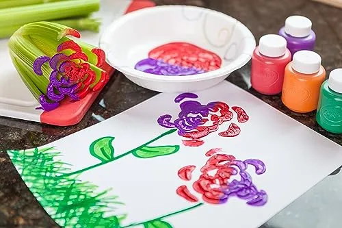 CRAYOLA I Lavabilissimi - 10 Tempere Lavabili per Bambini, Confezione da 10 Barattolini da 59 ml, per lavoretti e decorazioni, E
