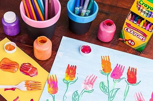 CRAYOLA I Lavabilissimi - 10 Tempere Lavabili per Bambini, Confezione da 10 Barattolini da 59 ml, per lavoretti e decorazioni, E