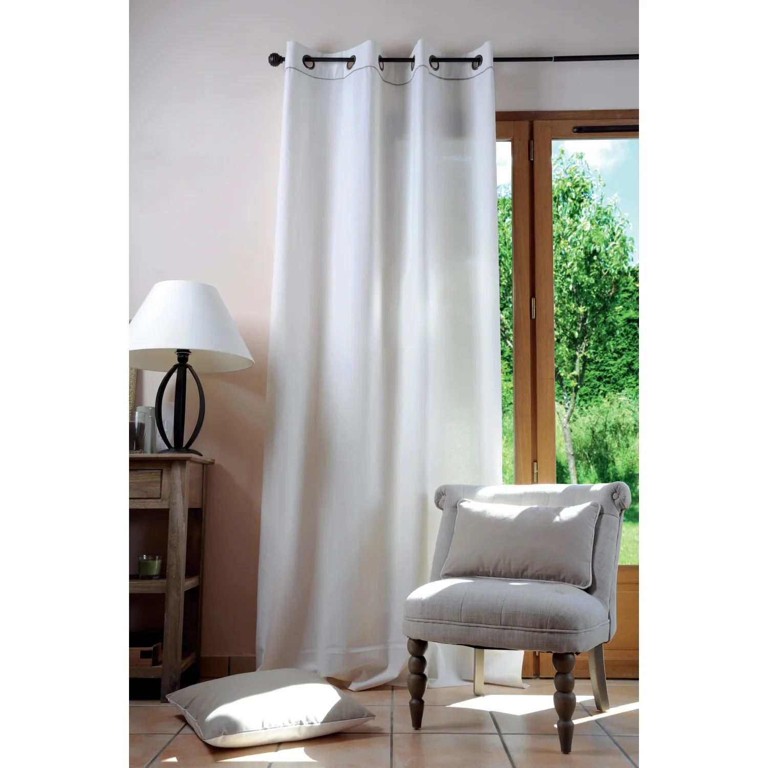 Cuscino arredo Duo rettangolare 100% cotone ecrù 30 cm x 50 cm