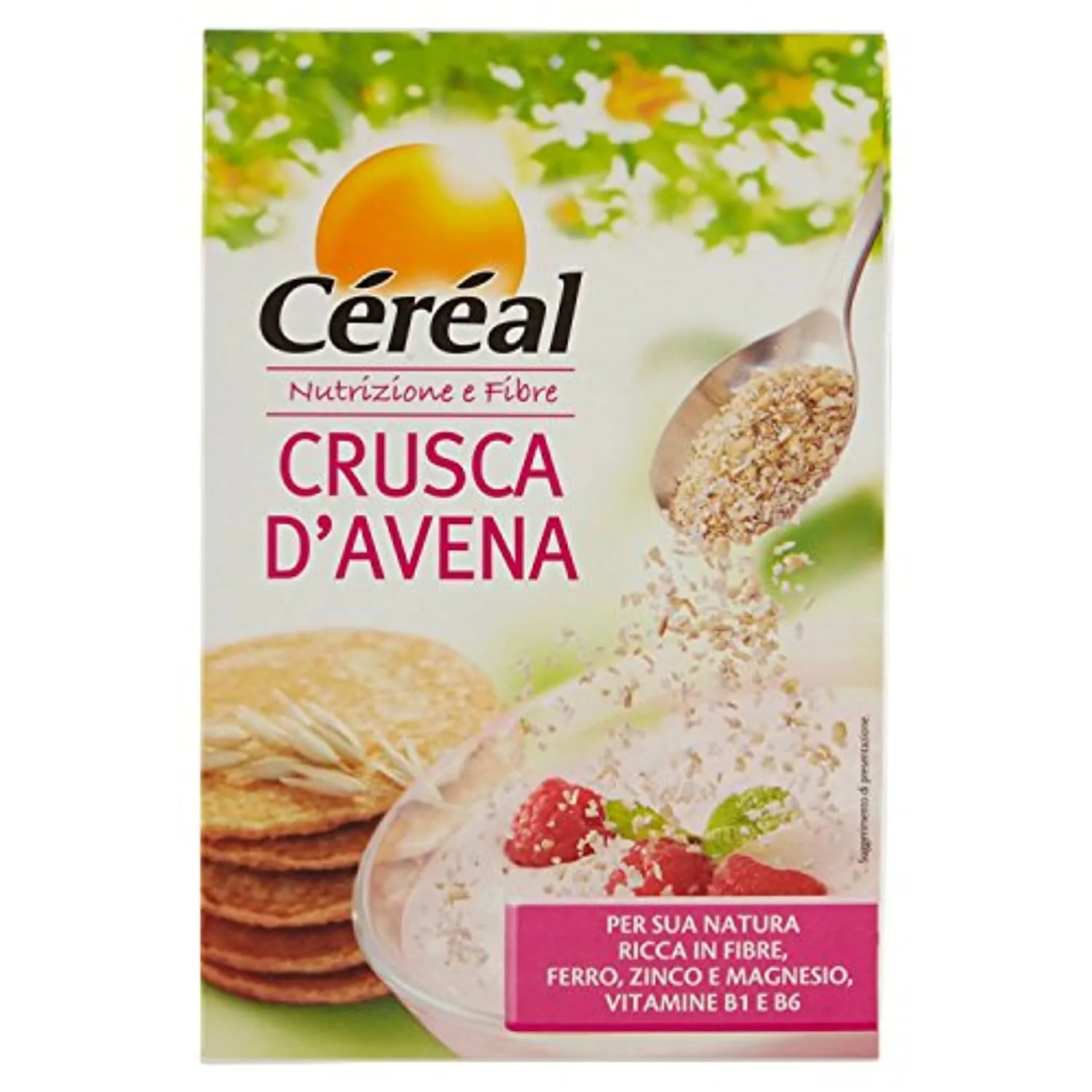 Céréal Crusca D'Avena, avena istantanea, mix avena colazione o per pancake, ricca in fibre formato richiudibile - 400 g