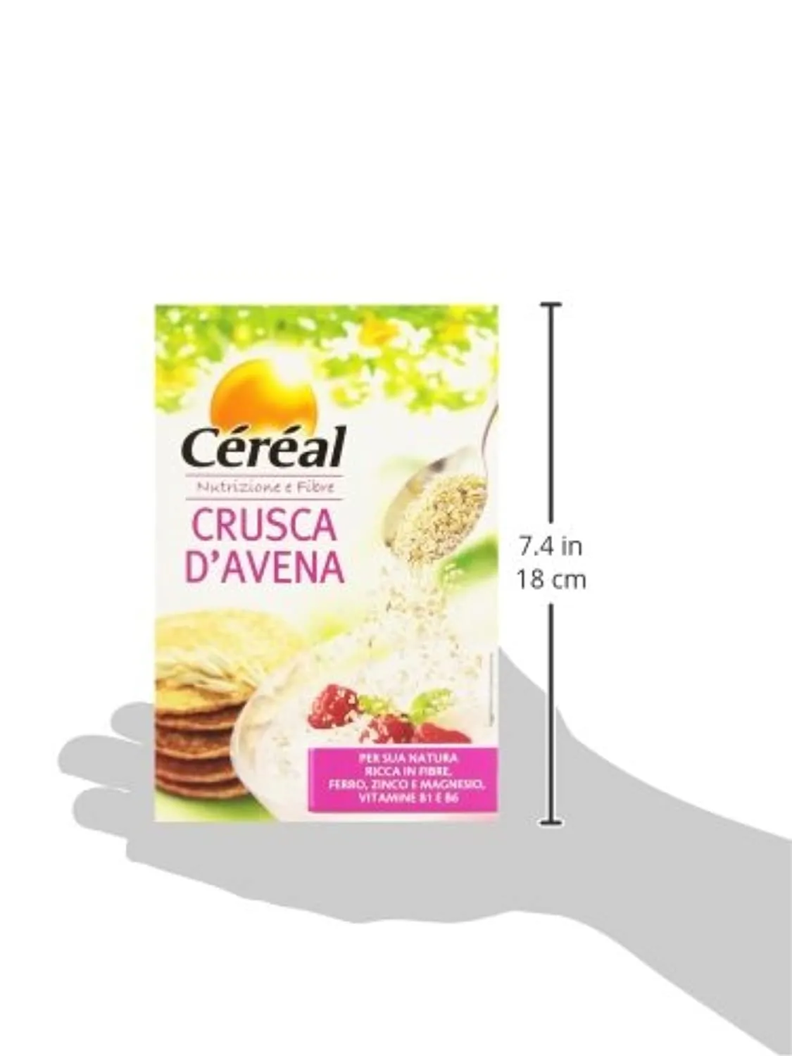 Céréal Crusca D'Avena, avena istantanea, mix avena colazione o per pancake, ricca in fibre formato richiudibile - 400 g