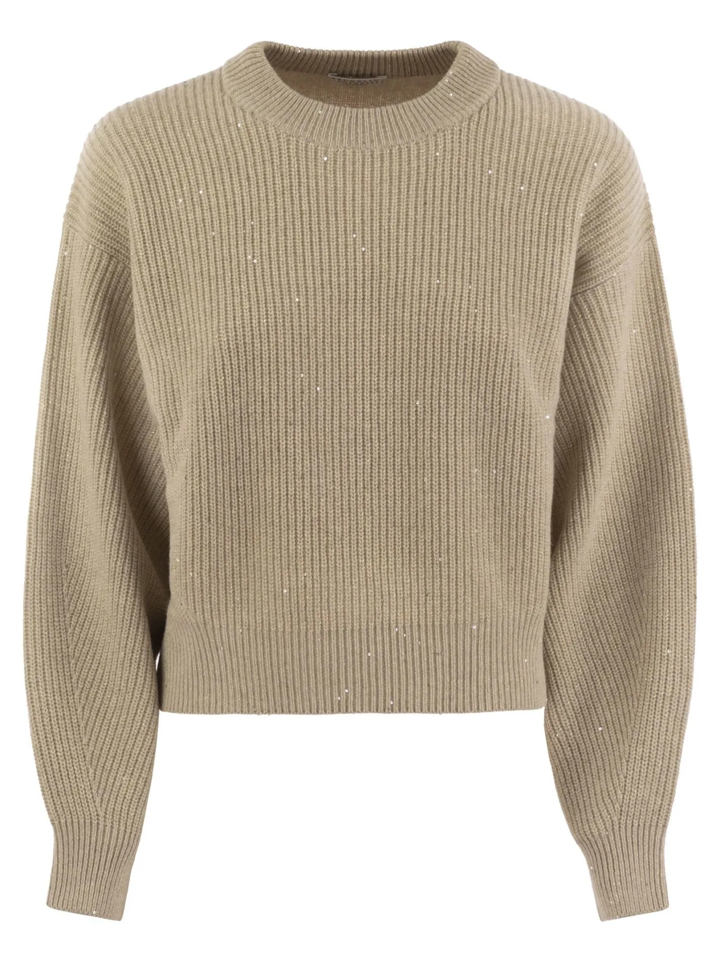 Dazzling ribbed sweater in cashmere and wool