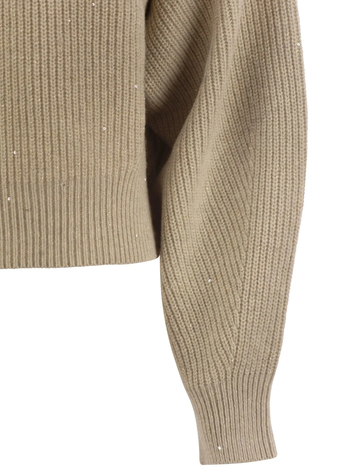 Dazzling ribbed sweater in cashmere and wool