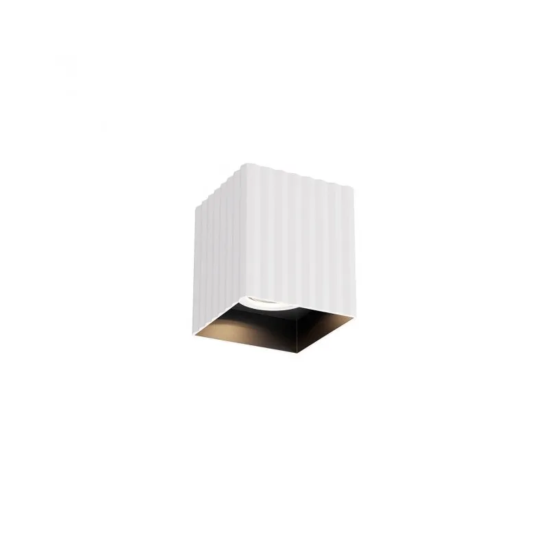 Delphi plafoniera quadrata lampada da soffitto struttura in metallo e alluminio 7W GU10