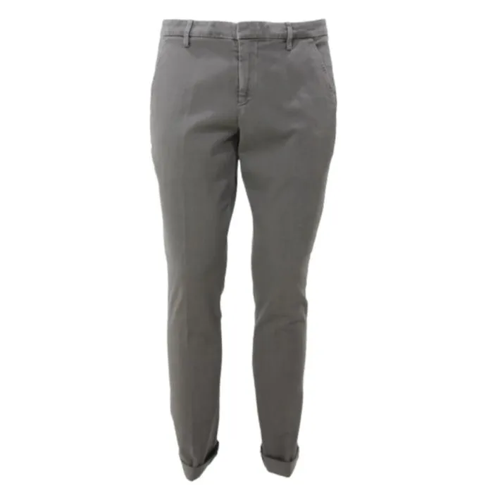 Dondup Gaubert Up235 Tessuto Diagonale Grigio