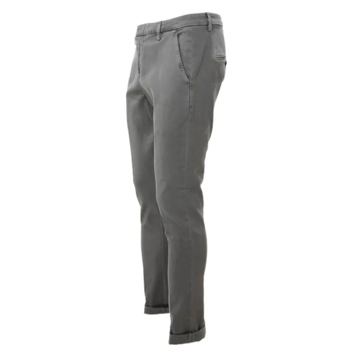 Dondup Gaubert Up235 Tessuto Diagonale Grigio