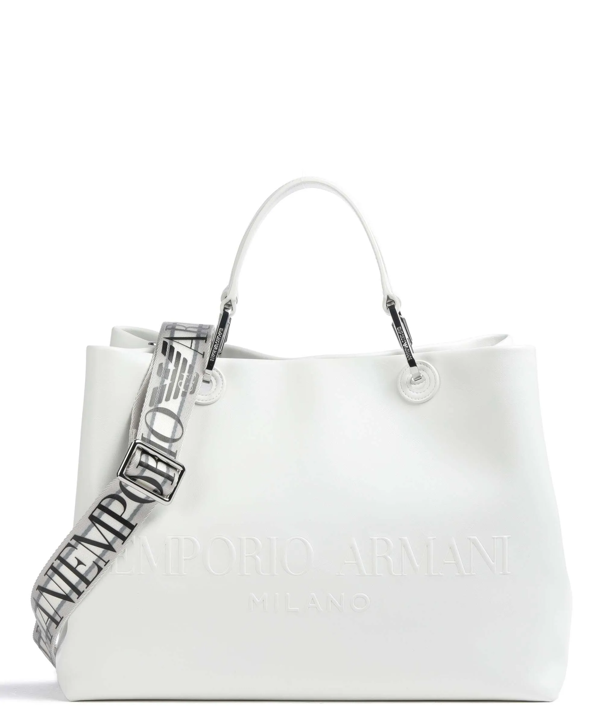  Emporio Armani My EA Borsa a mano pelle sintetica bianco  