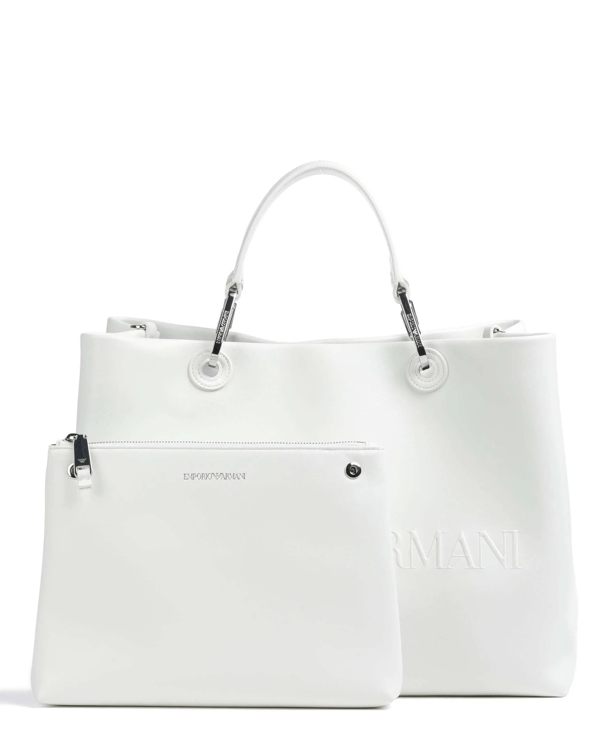  Emporio Armani My EA Borsa a mano pelle sintetica bianco  