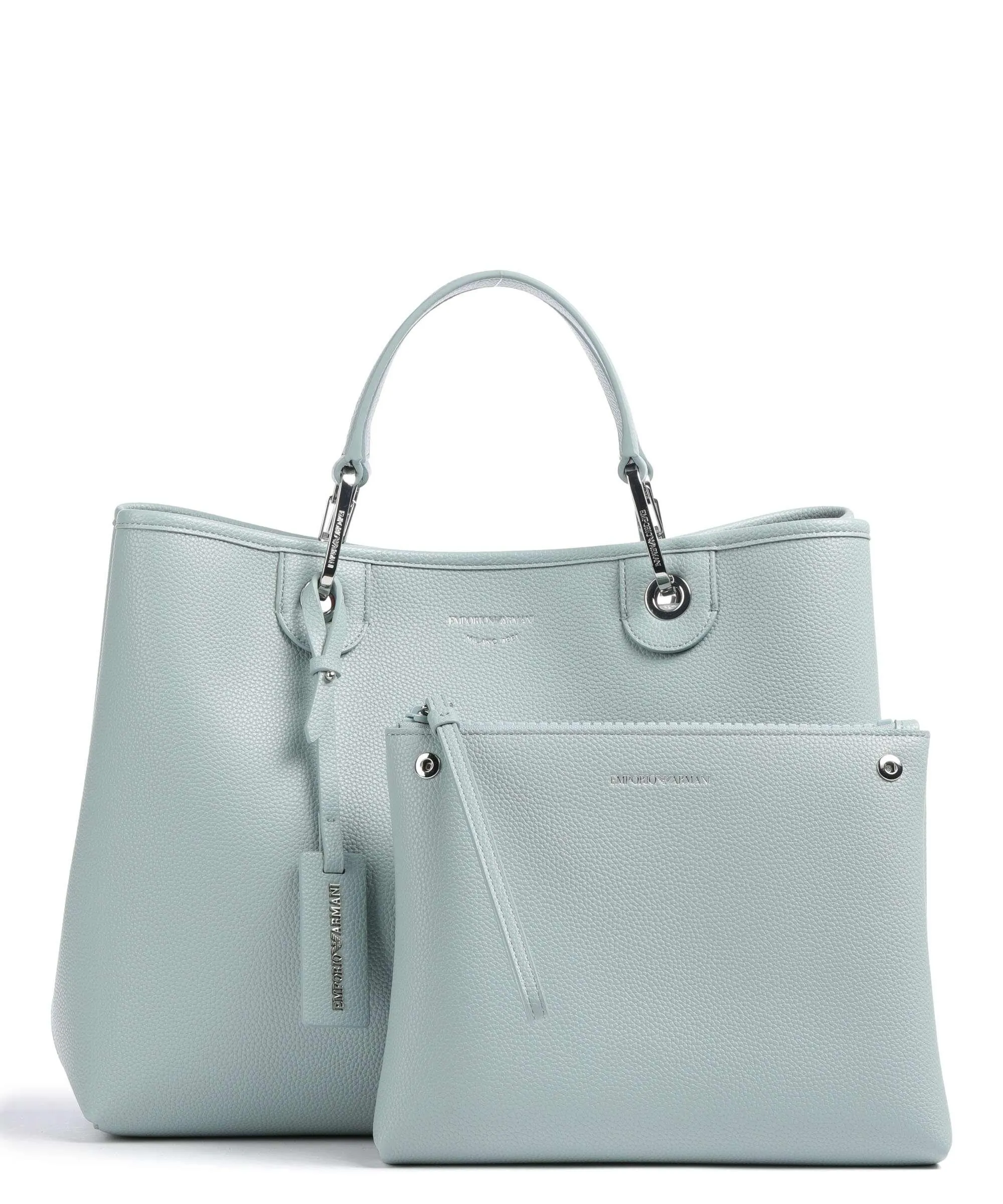  Emporio Armani My EA Borsa a mano pelle sintetica blu chiaro  