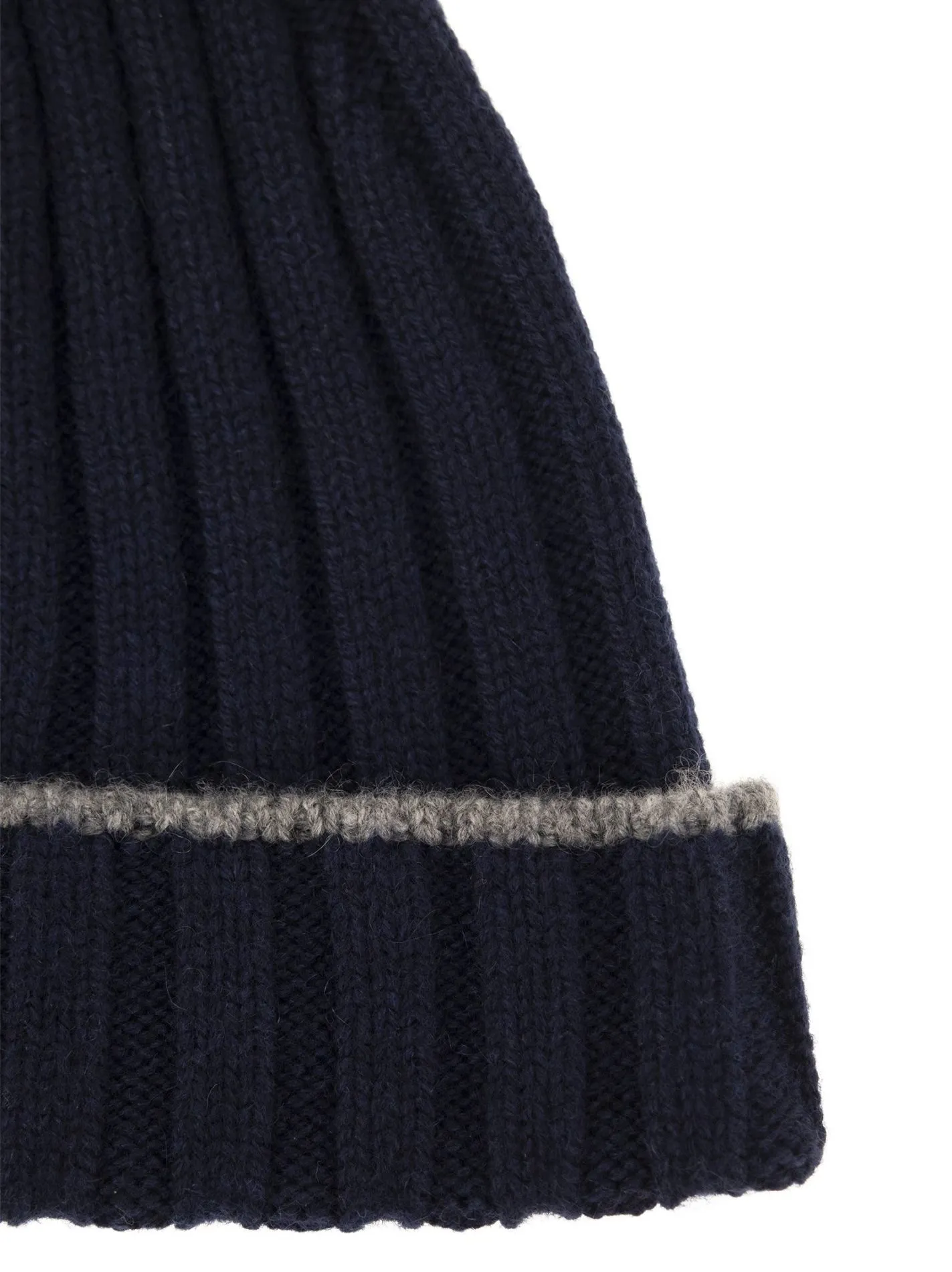 English rib cashmere knit Beanie