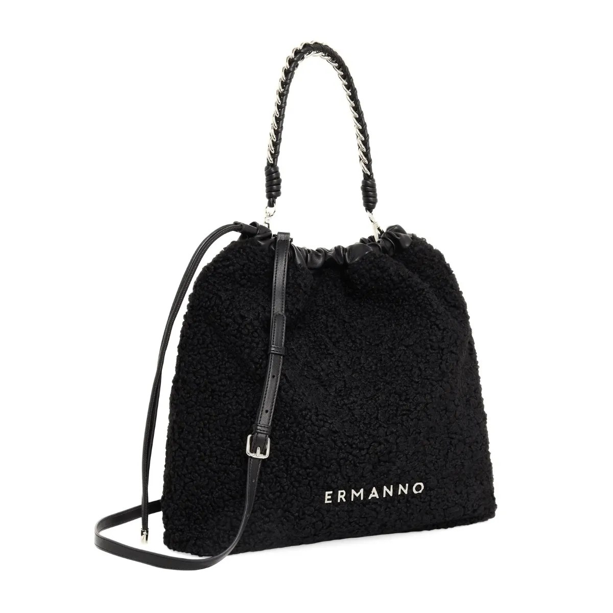 ERMANNO SCERVINO BORSA SPENCER FUR 798 NERO  