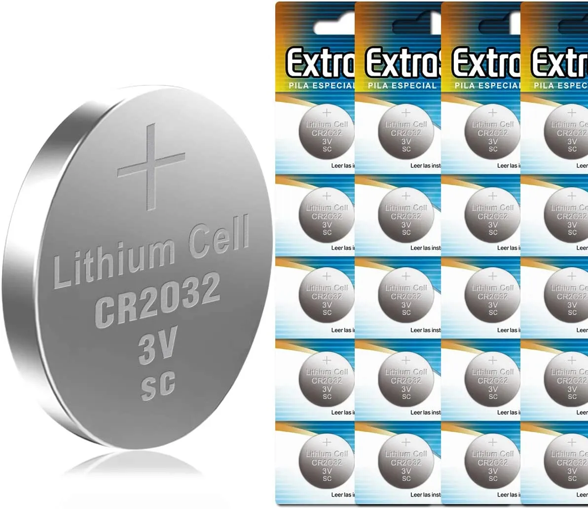 EXTRASTAR CR2032 alkaline 3V non-rechargeable battery batterie a bottone al litio, confezioni da 20