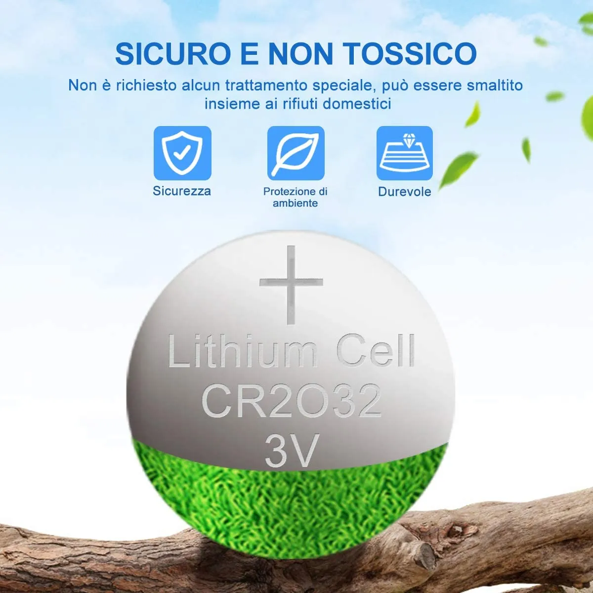 EXTRASTAR CR2032 alkaline 3V non-rechargeable battery batterie a bottone al litio, confezioni da 20