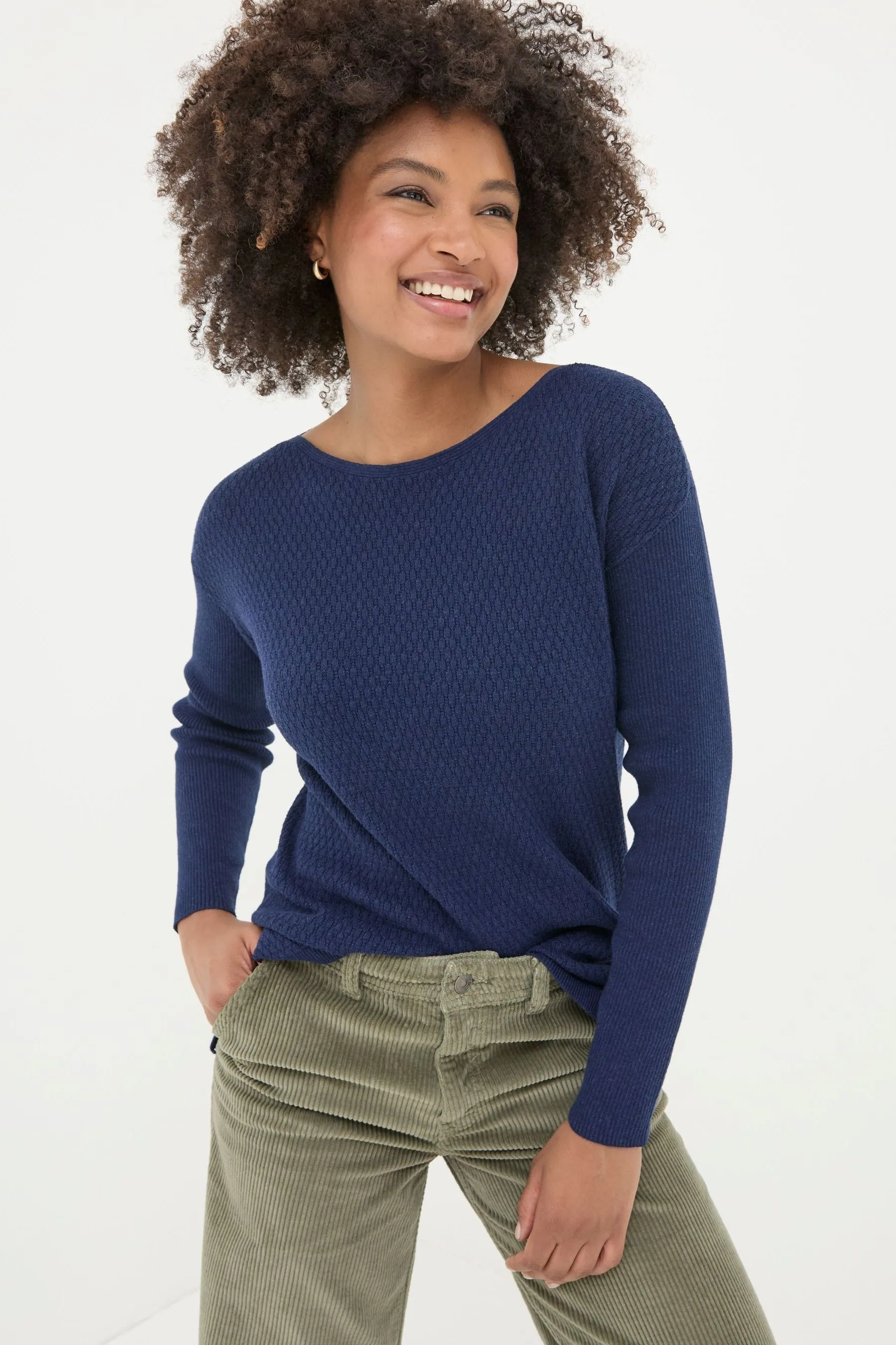 FatFace Boat Neck Jumper    