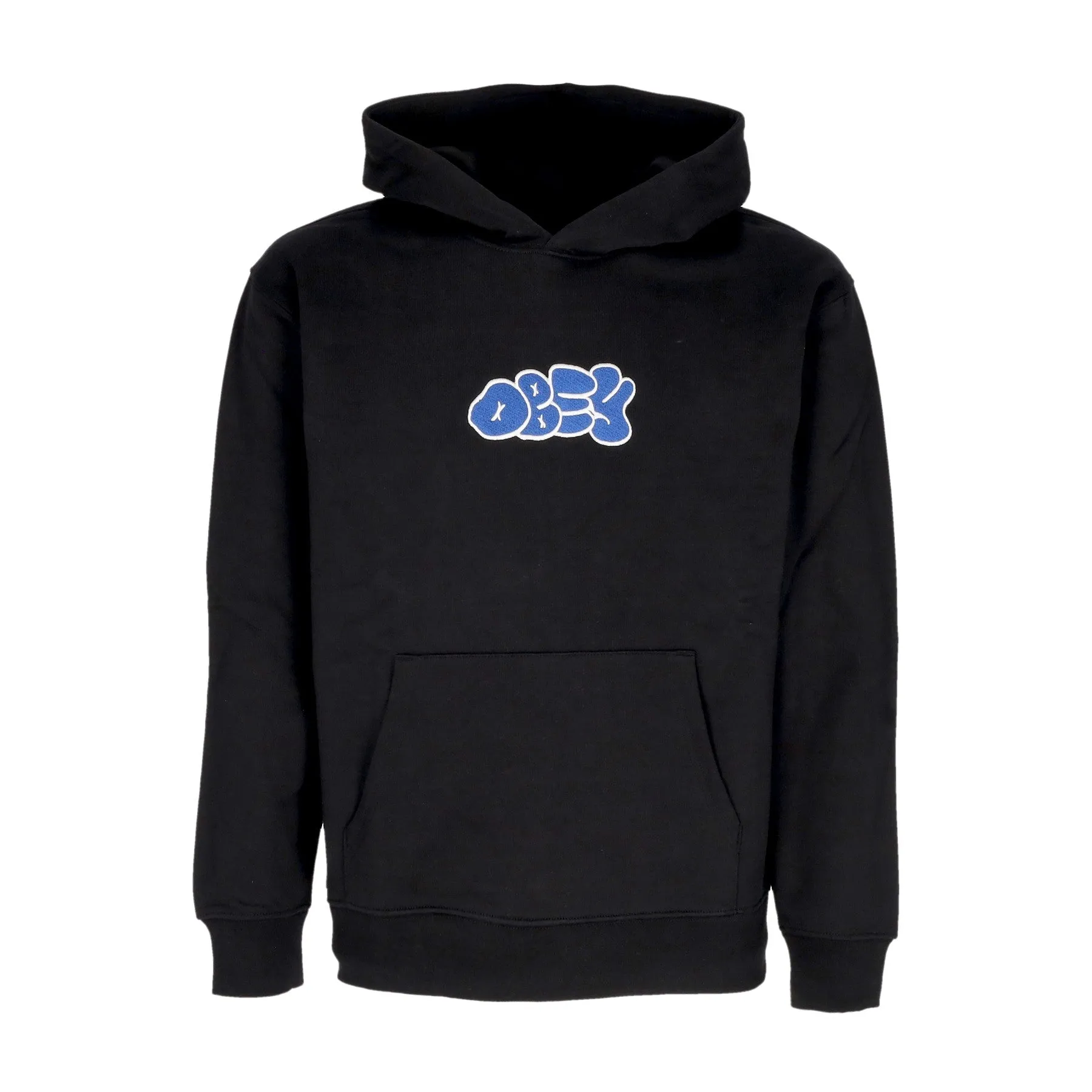 Felpa Cappuccio Uomo Scribbles Extra Heavy Hood Fleece Black