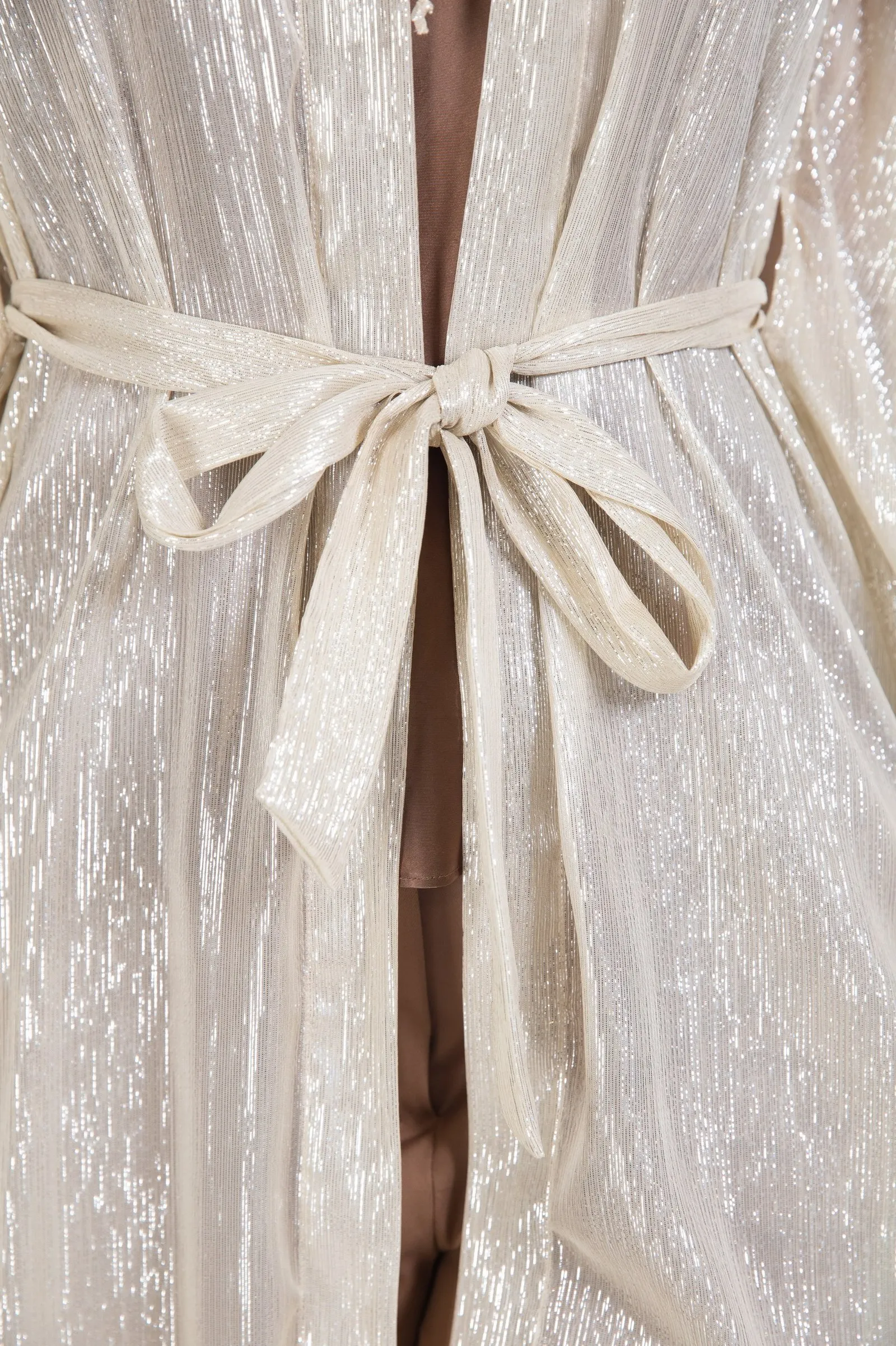 FORTE_FORTE  cappa in chiffon di seta e lurex con perline